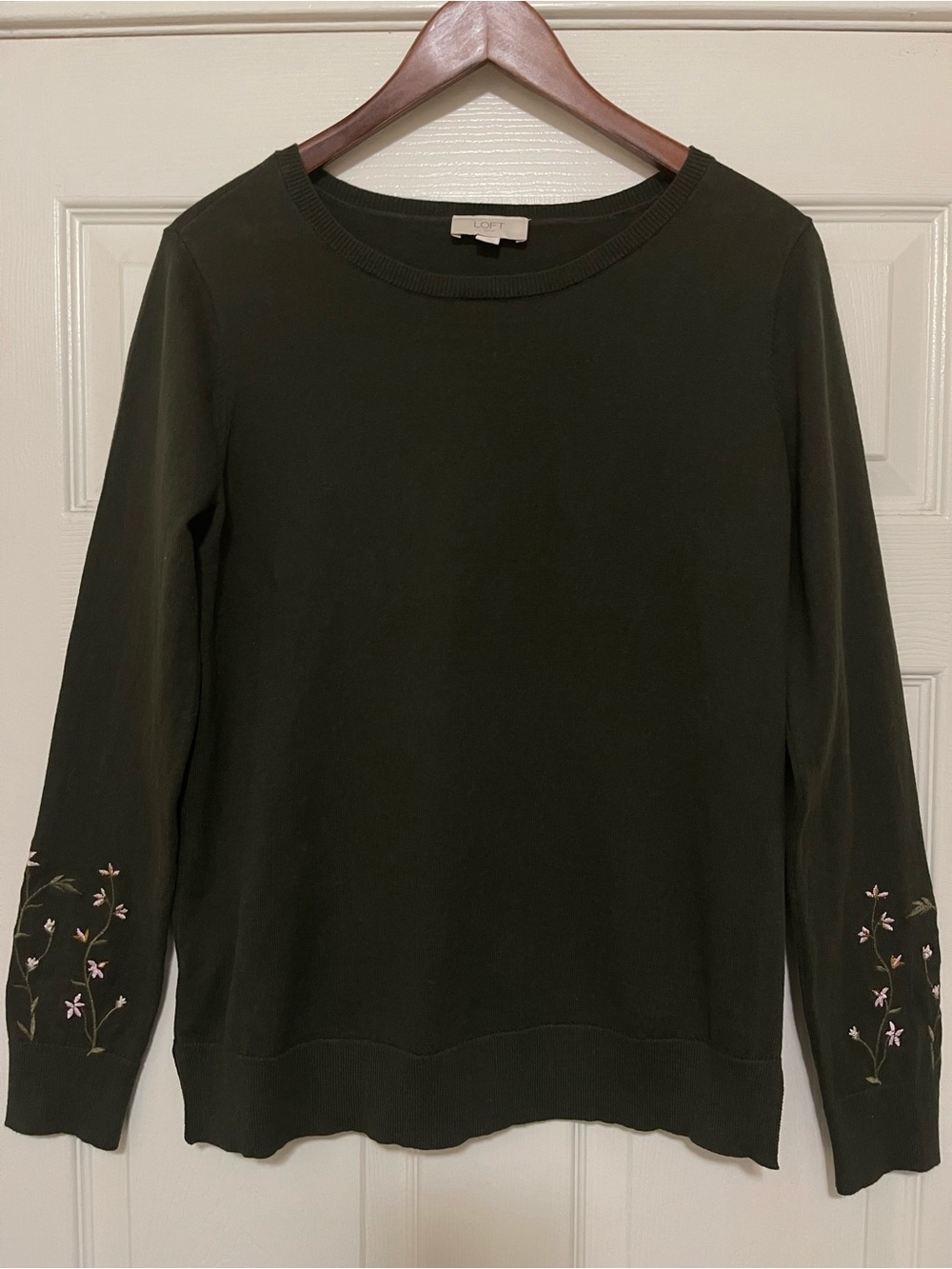 LOFT Dark Green Knit Sweater